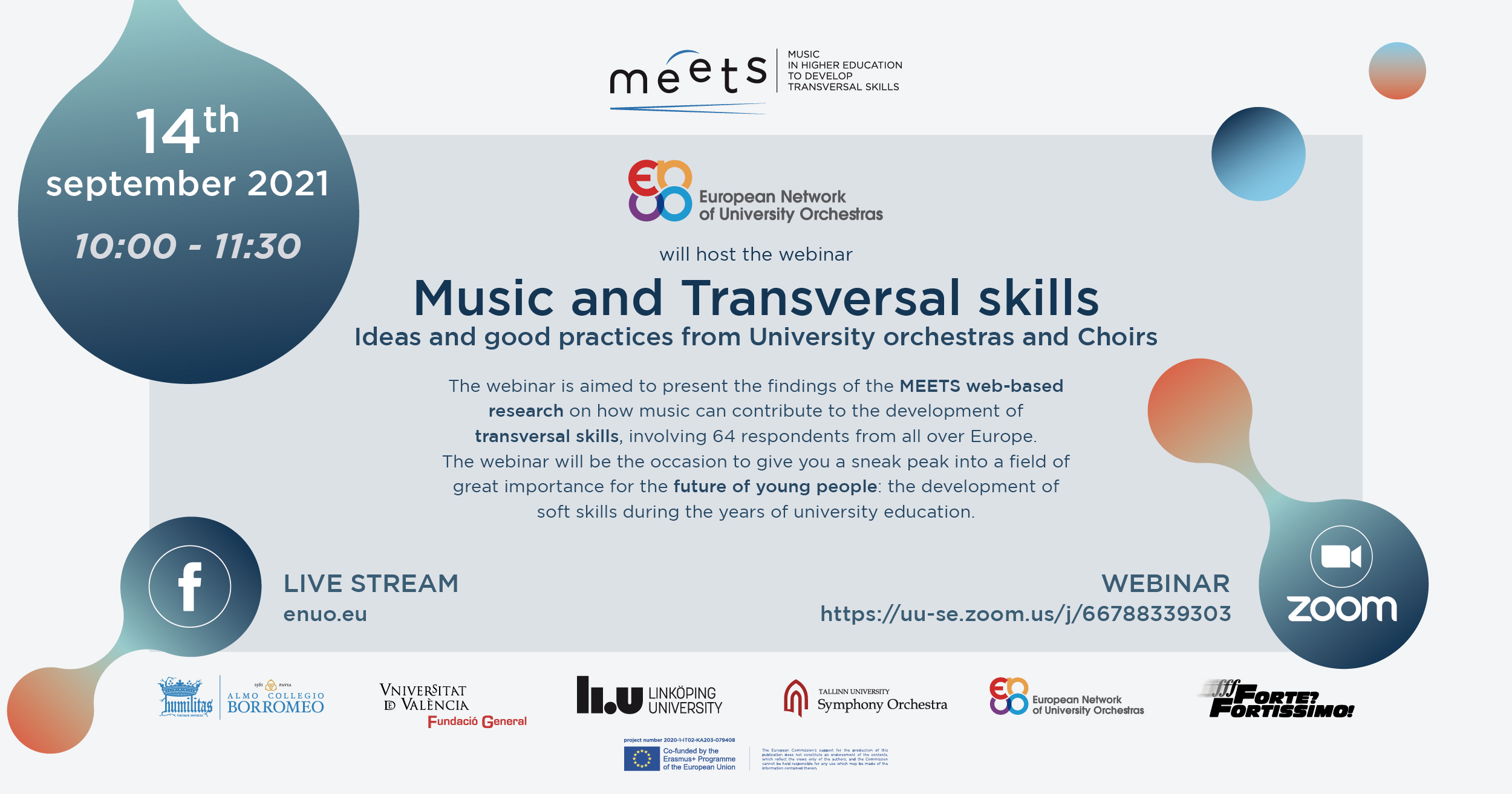 Webinar Música y habilidades transversales: ideas y buenas prácticas para coros y orquestas universitaria